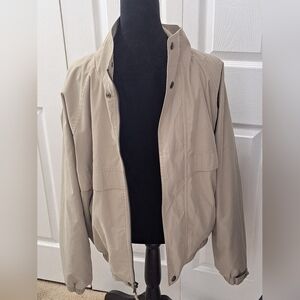 Club Room Beige Zip Up Men's Jacket   Size M